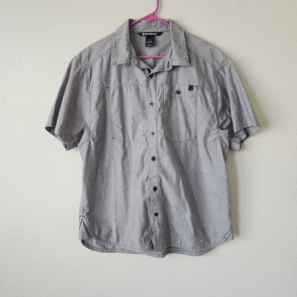 Black Diamond Shirt Men Extra Large Gray Alpine Mountaineering Climbing Gorpcore
